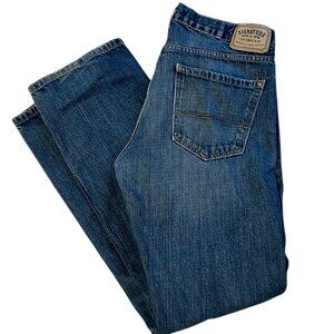 Levi's Signature Womens Straight Leg Jeans High Rise Med Wash Denim Sz 36 x 34